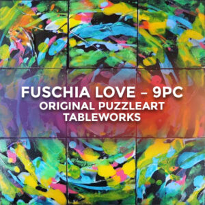 Fuschia Love – 9pc Original PuzzleArt™ TableWorks